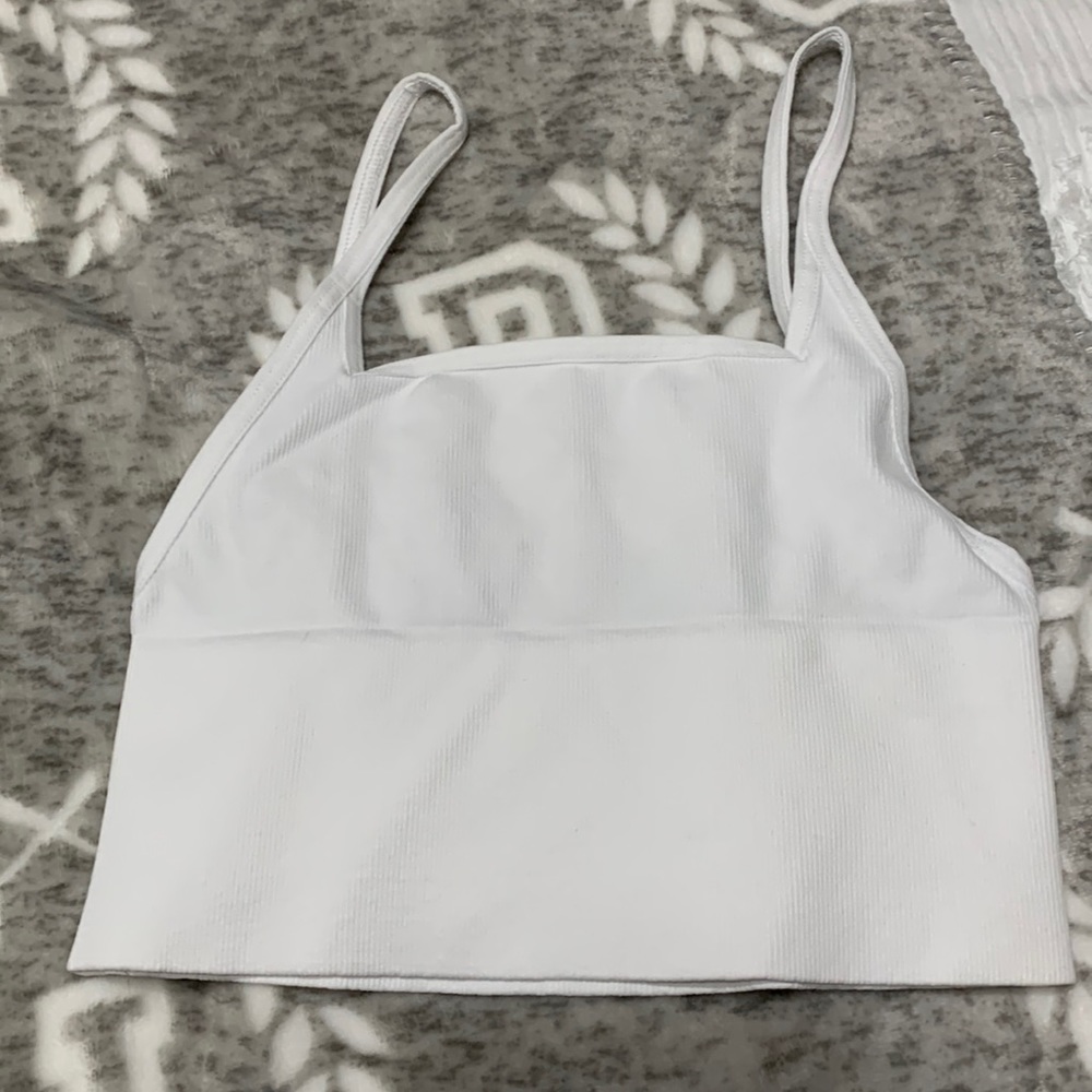 NEW infinity, Andy, square neck seamless, white extra small small
